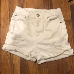 White Denim Shorts